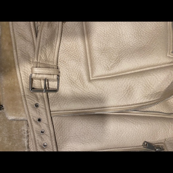 Missguided Beige Aviator Jacket - Picture 7 of 8